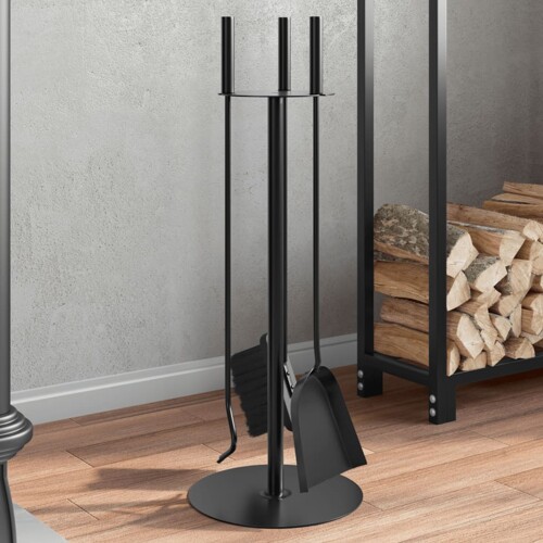 vidaXL 4-dijelni set alata za kamin 22 x 59 cm čelični