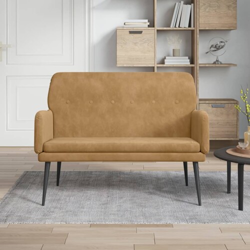 vidaXL Klupa smeđa 108 x 79 x 79 cm baršunasta