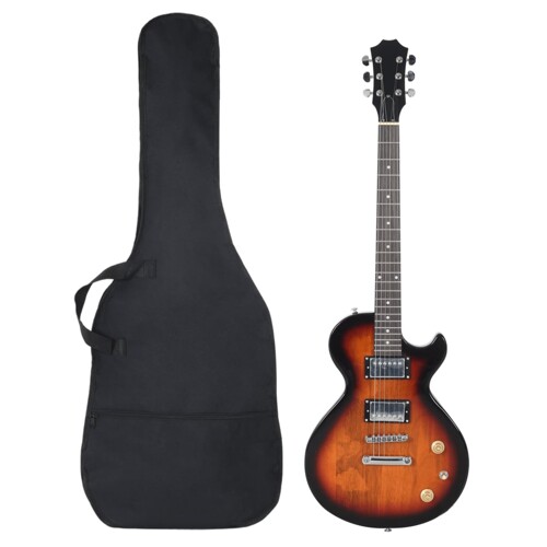 vidaXL Električna gitara za početnike s torbom smeđa-crna 4/4 39 \\"