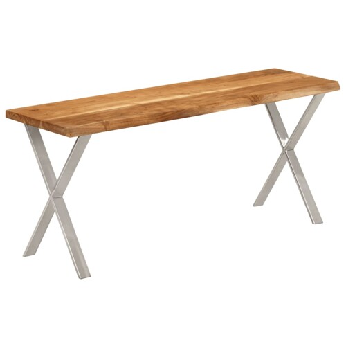 vidaXL Klupa sa živim rubom 105 cm od masivnog bagremovog drva