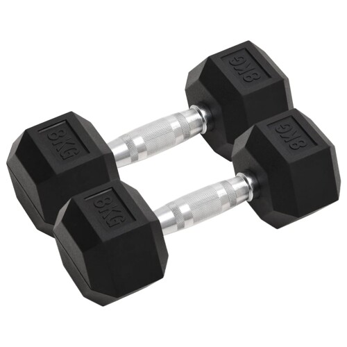 vidaXL Jednoručni utezi 2 kom 16 kg od lijevanog željeza