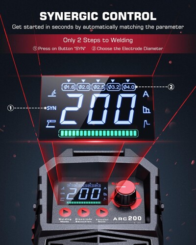 Arccaptain ARC200 aparat za zavarivanje 200 a, 2 u 1