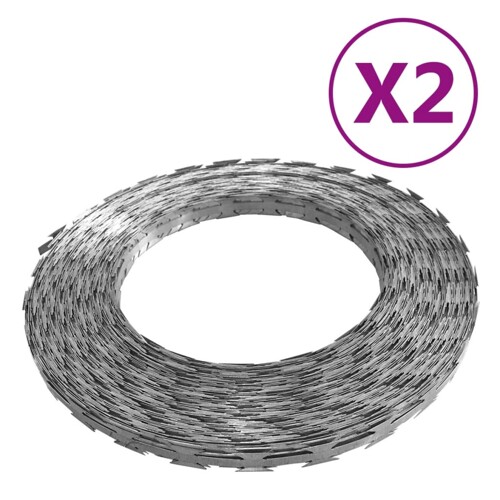 vidaXL BTO-22 žilet-žice 2 kom 100 m čelična