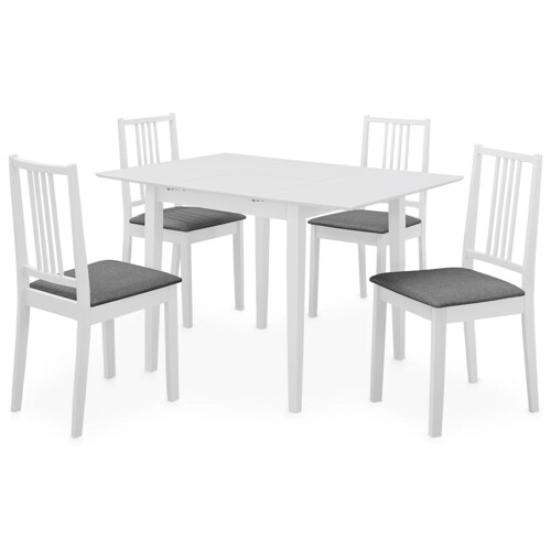 vidaXL 5-dijelni blagovaonski set od MDF-a bijeli