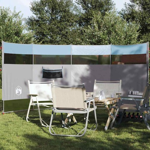 vidaXL Vjetrobran za kampiranje plavo 366 x 152 x 152 cm vodootporni