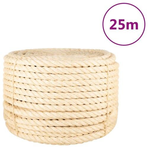 vidaXL Uže od 100 % sisala 20 mm 25 m