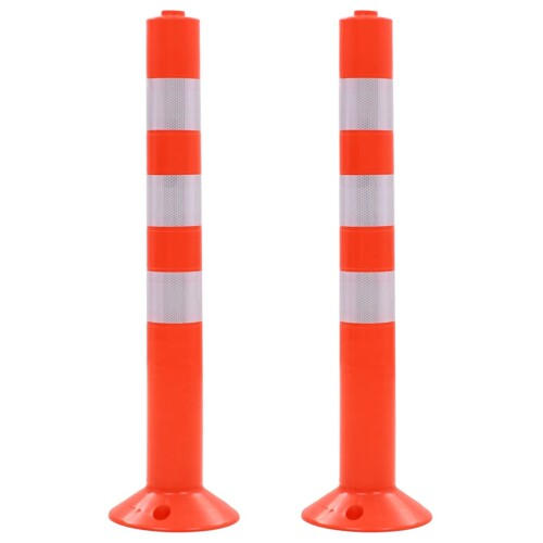 vidaXL Cestovni stupovi za kontrolu prometa 2 kom plastični 75 cm