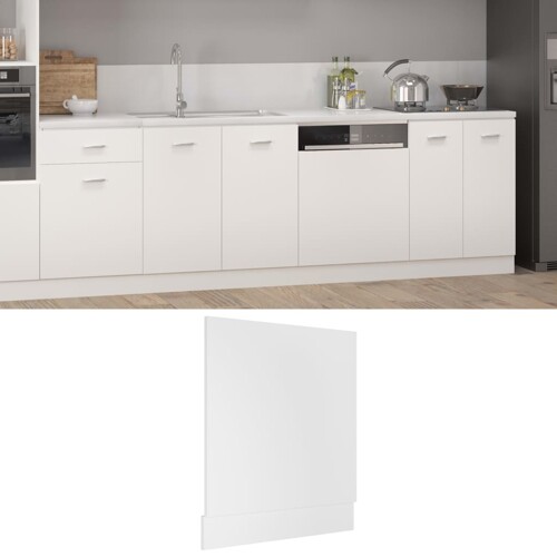vidaXL Ploča za perilicu posuđa “Lyon” bijela 59,5x3x67 cm