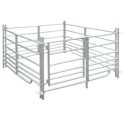 vidaXL Ovčarnik s četiri panela od galvaniziranog čelika 137 x 137 x 92 cm