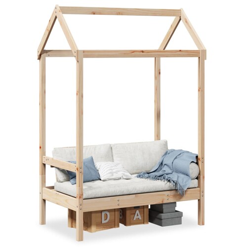 vidaXL Klupa s krovom 117,5 x 70 x 176,5 cm od masivne borovine