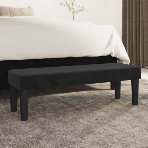 vidaXL Klupa crnai 100x30x30 cm baršunasti