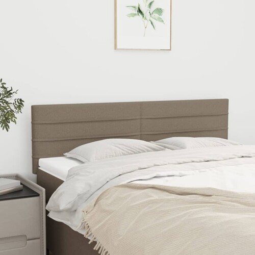 vidaXL Uzglavlja 2 kom smeđesiva 72 x 5 x 78/88 cm od tkanine