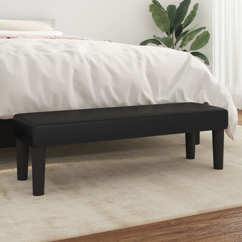 vidaXL Klupa crna 100x30x30 cm od umjetne kože