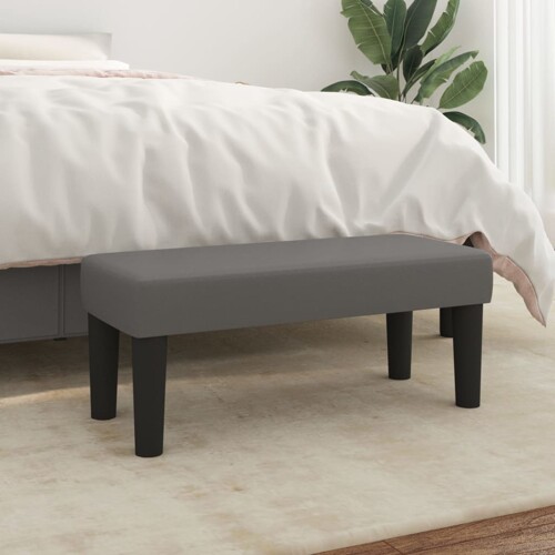 vidaXL Klupa siva 70 x 30 x 30 cm od umjetne kože