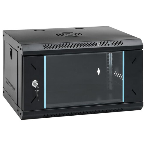 vidaXL Zidni komunikacijski ormar 6U 19 \\" IP20 53 x 40 x 30 cm