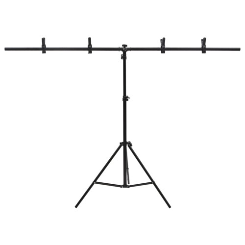 Stalak za pozadinu u obliku slova T crni 151x60x(70-200) cm - NOVO