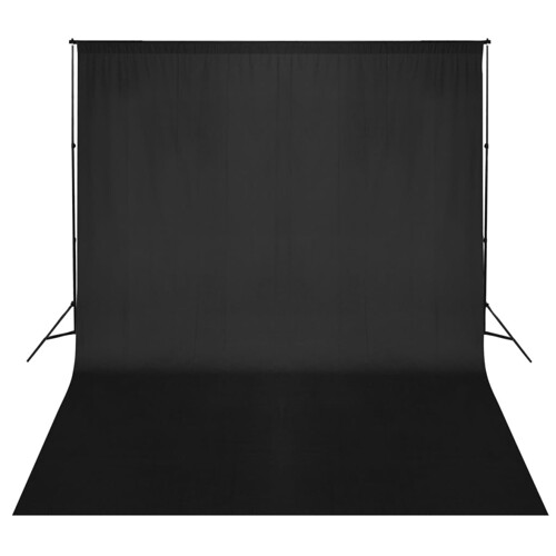 Pozadinski sustav s potporom 300 x 300 cm crni - NOVO