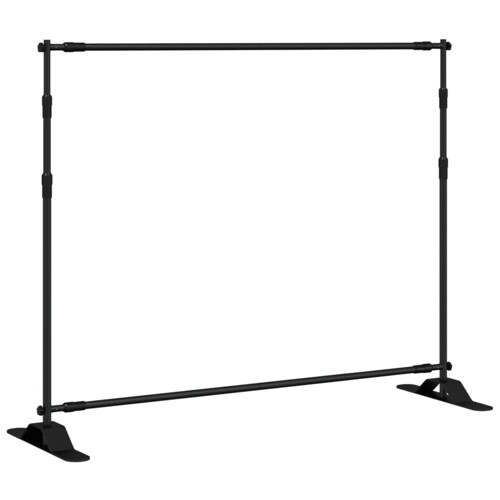Stalci za pozadinu 2 kom crni 254 x 243 cm čelični - NOVO