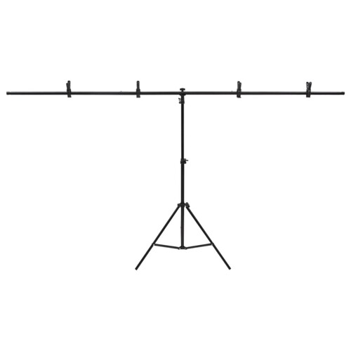 Stalak za pozadinu u obliku slova T crni 201x60x(70-200) cm - NOVO