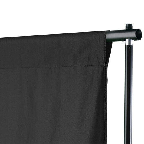 Pozadinski sustav s potporom 500 x 300 cm crni - NOVO
