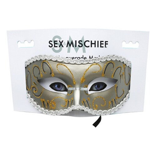 Siva Maska Masquerade Sportsheets SS10081 zlatan - NOVO