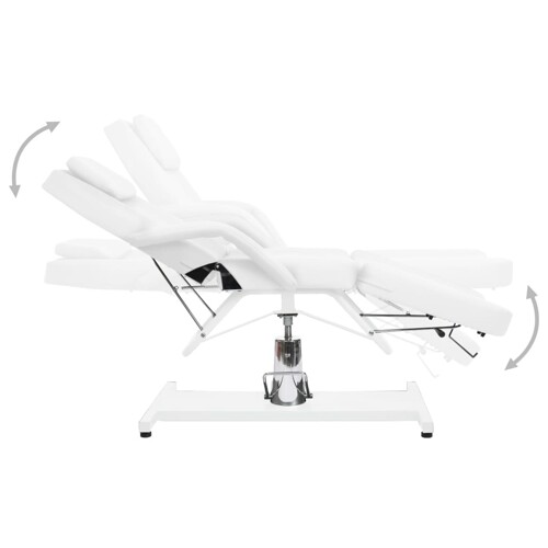 Masažni stol bijeli 180 x 62 x (87 - 112) cm - NOVO