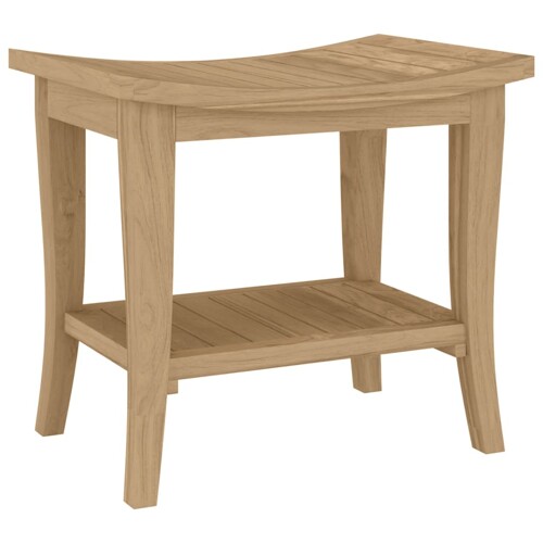 Klupa za tuš 50 x 35 x 45 cm od masivne tikovine - NOVO