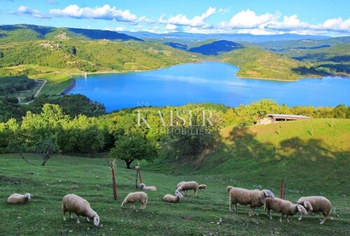 Istra - Pazin, poljoprivredno zemljište odličan pogled jezer