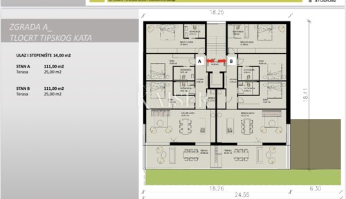 Rabac - građevinsko zemljište s projektom za 3 stambene zgra