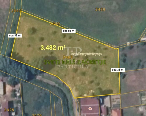 Sveti Križ Začretje, gradilište od 3.482 m²