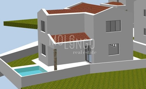 ISTRA, FILIPANA - Zemljište 305 m² s projektom za kuću katni