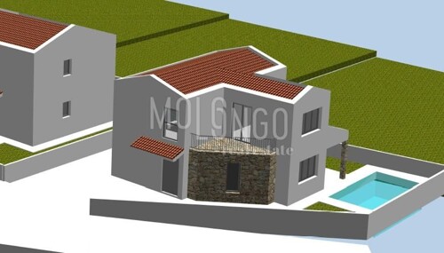 ISTRA, FILIPANA - Zemljište od 353 m² s projektom za kuću ka