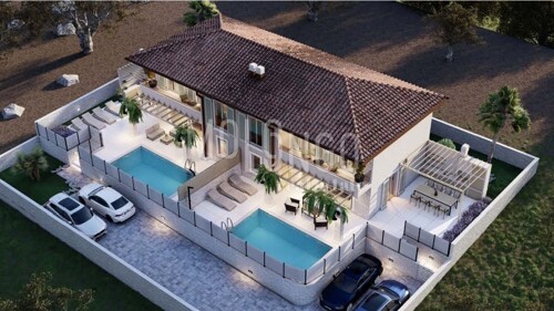 KRK MALINSKA, dvojna kuća 140 m2 s bazenom