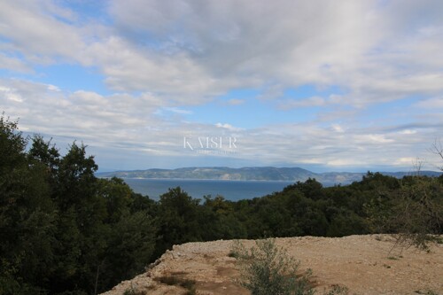 Istra, Rabac - zemljište s impresivnim pogledom, 1.015 m2