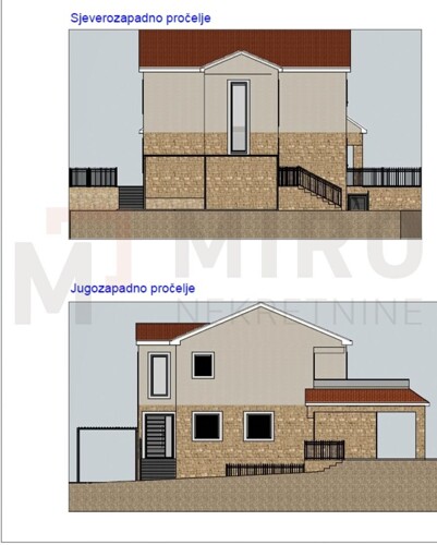 Krk, okolica, građevinsko zemljište s projektnom dokumentaci