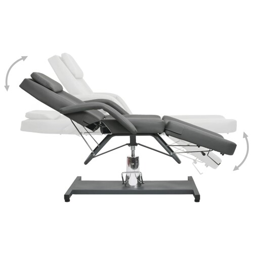 Masažni stol sivi 180 x 62 x (87 - 112) cm - NOVO