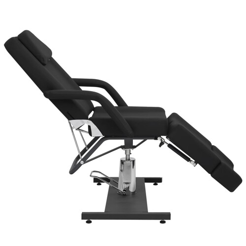 Kozmetička stolica od umjetne kože crna 180 x 62 x 78 cm - NOVO