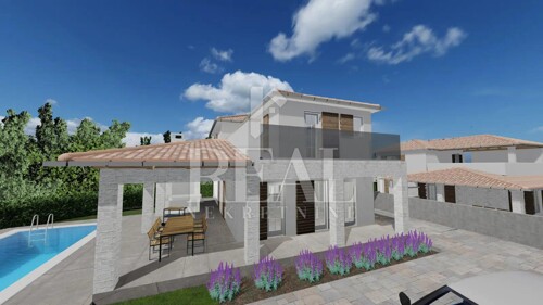 ISTRA – Svetvinčenat, vila 155 m2, terasa sa ljetnom kuhinjo