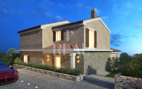 Cres, vila sa bazenom na atraktivnoj lokaciji, PO+P+1
