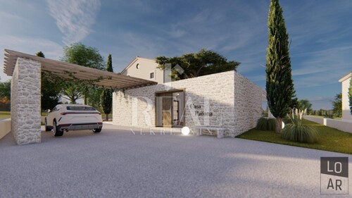 Kaštelir-Labinci, vila sa bazenom okružena vinogradima i mas