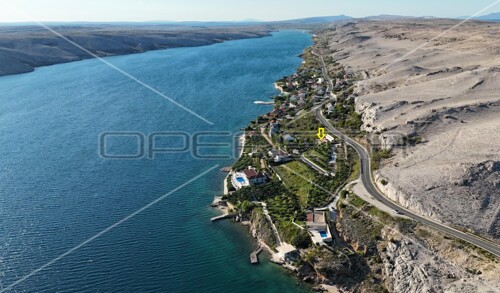 Otok Pag, Građevinsko zemljište s dozvolom, 793 m², pogled na more, drugi ...