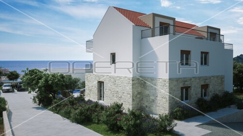 Luksuzni stan s terasom i pogledom na more u Stivašnici, 79,60 m2
