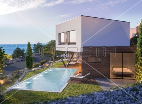 Luksuzna vila na uzvisini s modernim sadržajem i bazenom, Vodice
