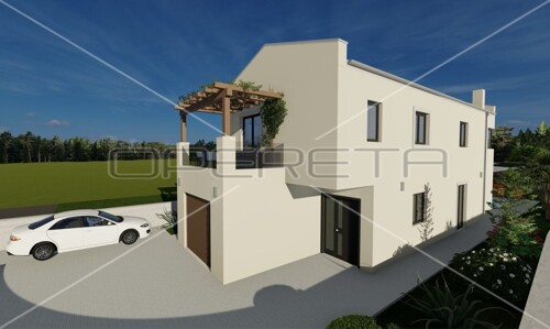 Istra, Svetvinčenat, kuća NKP 160 m2 sa bazenom, visoki roh bau