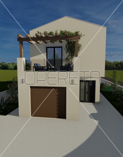 Istra, Svetvinčenat, kuća NKP 160 m2 sa bazenom, visoki roh bau