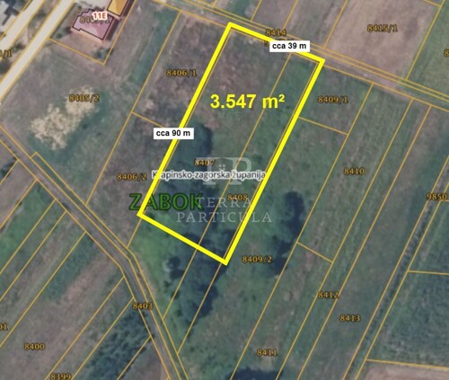 Lug Zabočki, 3.547 m², za gradnju zgrade ili parcelaciju