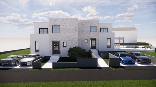Dvojna kuća sa bazenom, 150 m2, prodaja