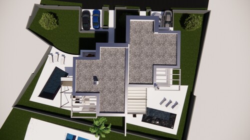 Dvojna kuća sa bazenom, 150 m2, prodaja