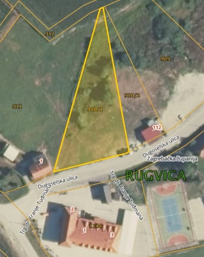 Prodaje se zemljište u Rugvici 2730 m2 a 55 €/m2, centar