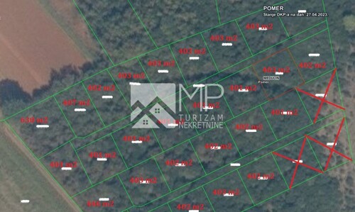 POMER, poljoprivredne parcele 401 – 630 m2
